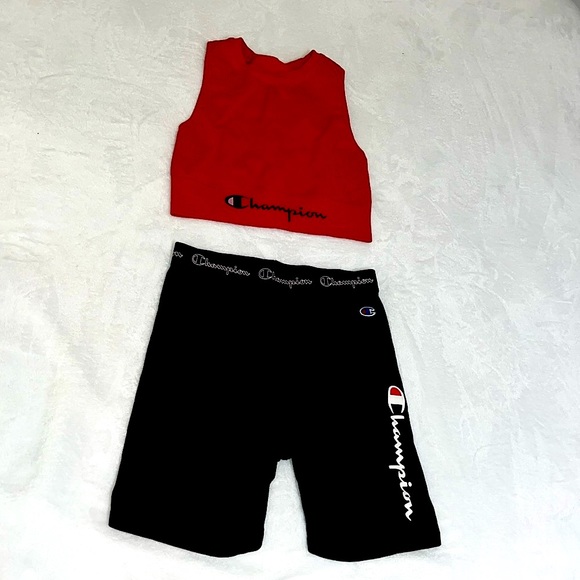 Champion Set | Sport Outfit | Crop Top | Bike Short | Gym Set | - Picture 4 of 4